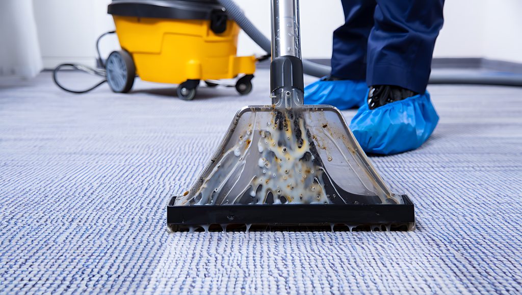 water being removed from floor